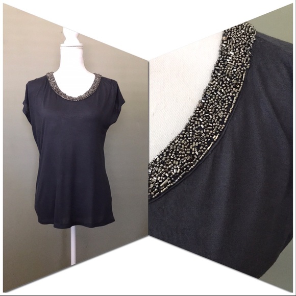 Halogen Tops - Halogen top with beaded neckline